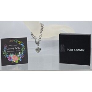 Tony & Sandy‎ Initial Charm Bracelet - Stainless Steel - Letter A